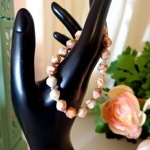 𝅺CARNELIAN Faceted Bead Bracelet